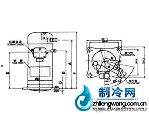 大金GB系列單相渦旋壓縮機(R407C制冷劑)